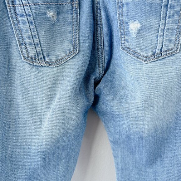 Zara distressed overalls 6-9m baby girl medium wash jeans - Picture 14 of 16